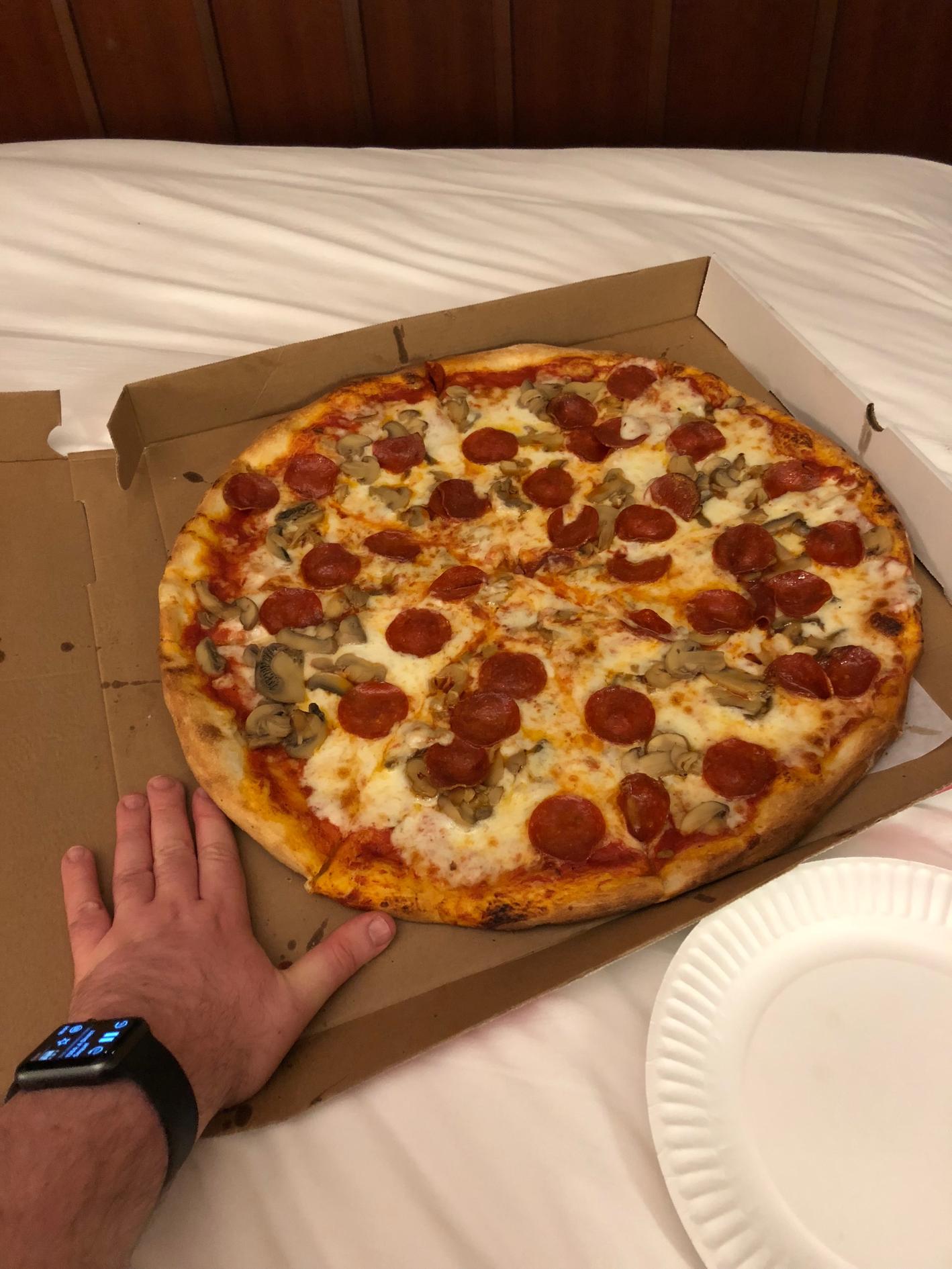 A huge pizza