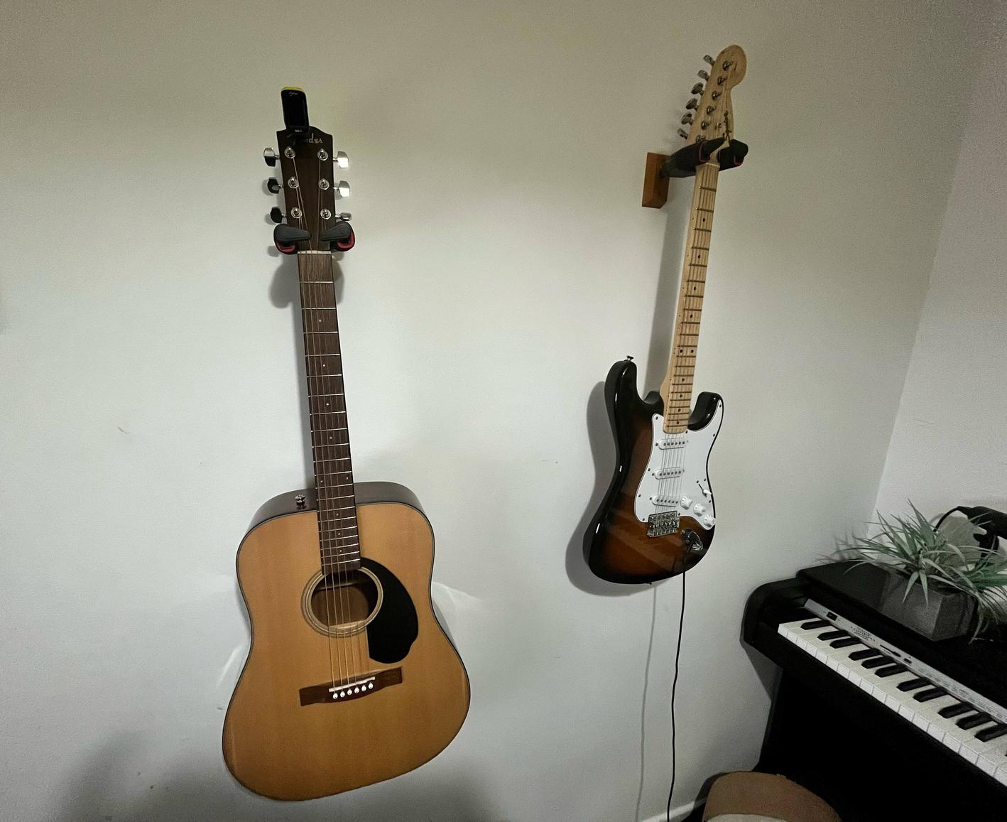 Acoustic guitars in Mark's studio